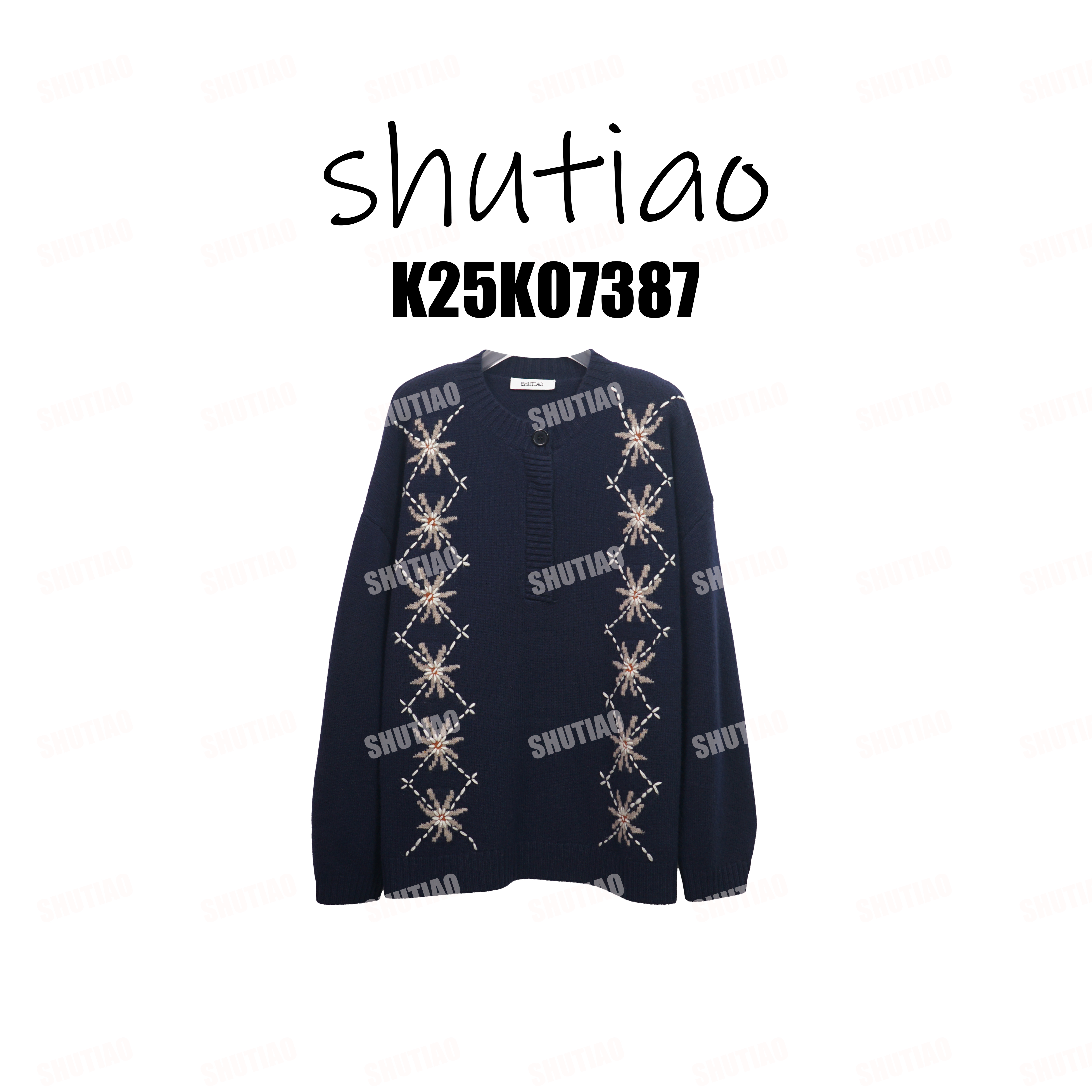 【SHUTIAO】2025冬季：新款小众设计款开衫K25K07387