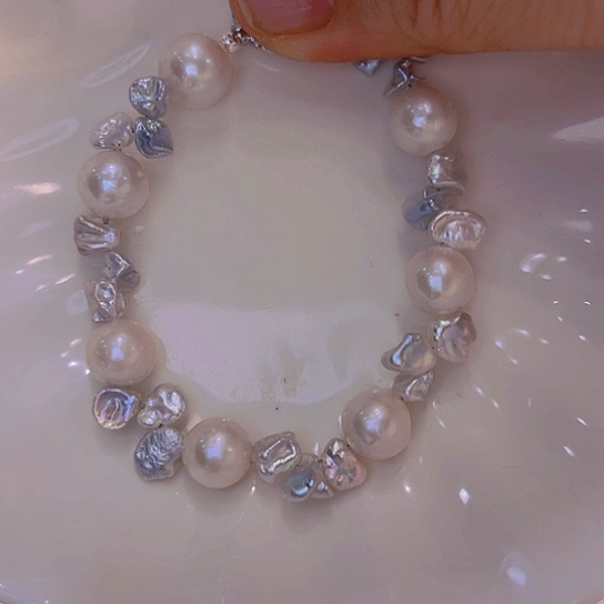 淡水珍珠手绳合金