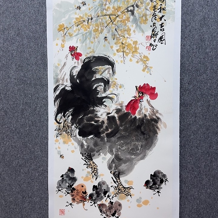 万***意国画娄鹏老师手绘作品