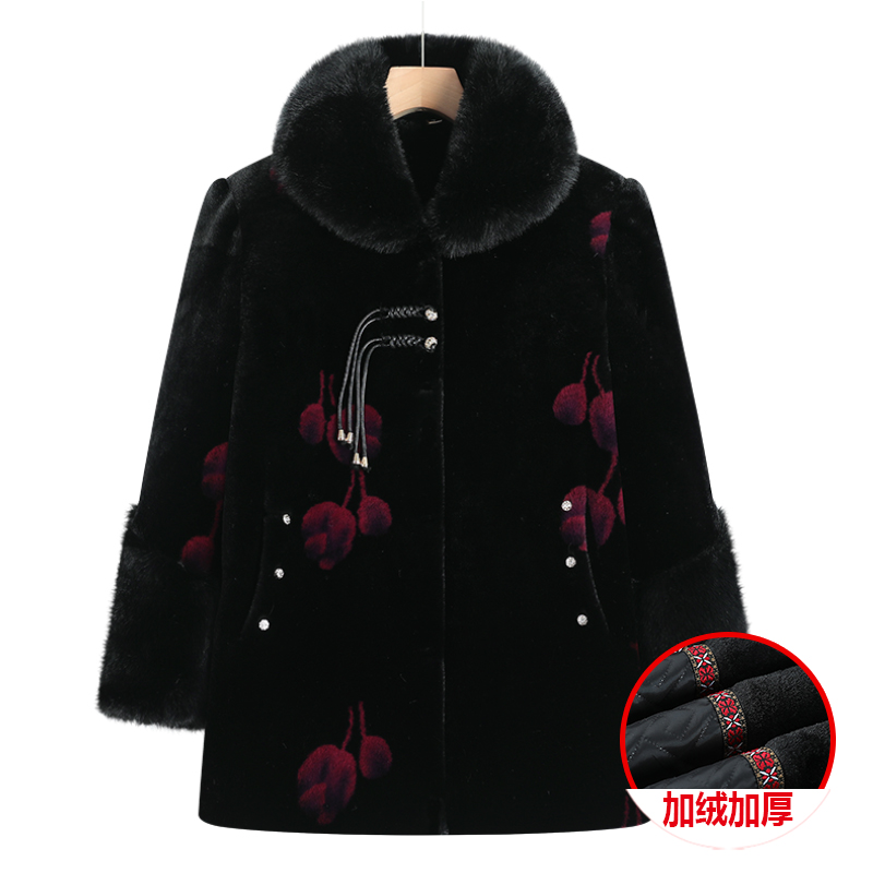 【301-350】中老年冬季加绒加厚外套奶奶装棉衣保暖加厚妈妈装