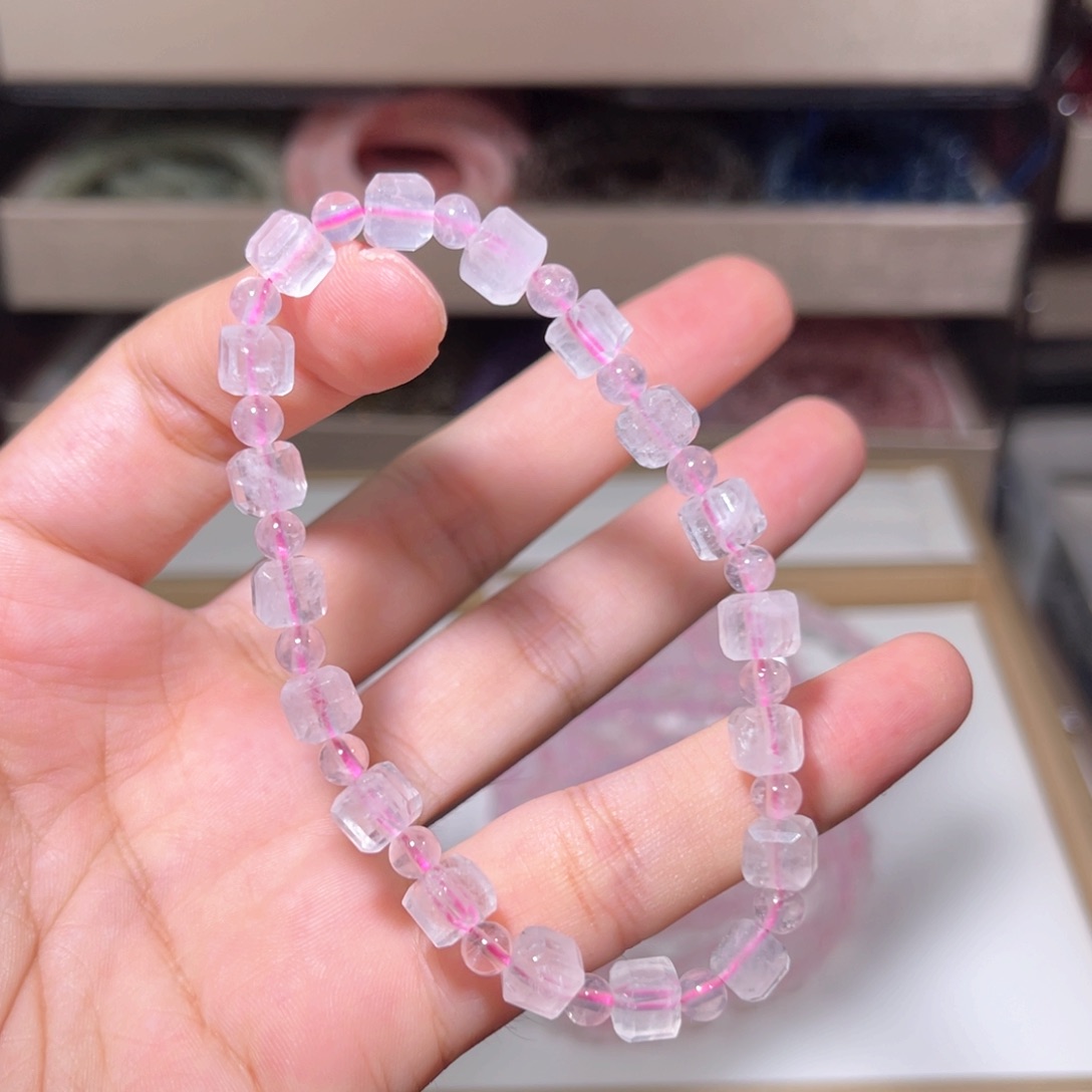 手链水晶未镶嵌粉水晶002