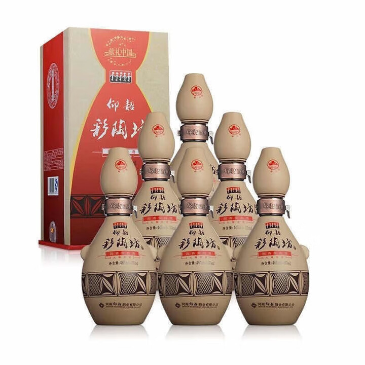 仰韶彩陶坊献礼带酒头陶融香型白酒465ml+酒头35ml整箱6瓶不兑奖