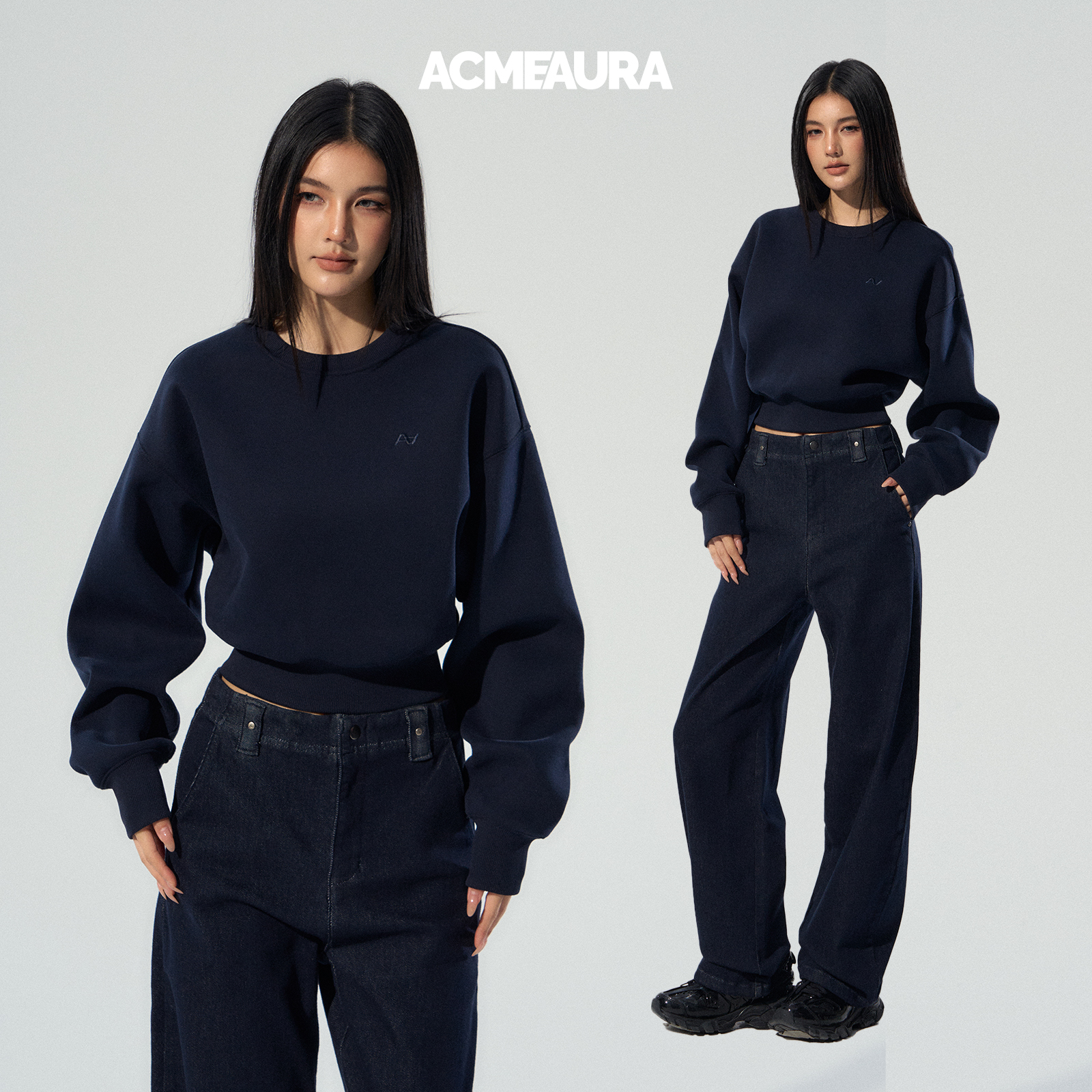 ACMEAURA 2025 秋季新款慵懒风基础款卫衣