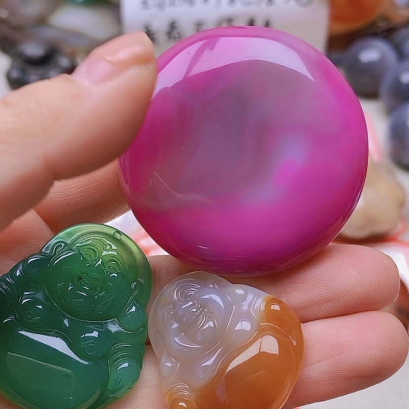 【闪购商品】未镶嵌玛瑙/玉髓珠宝半成品小*