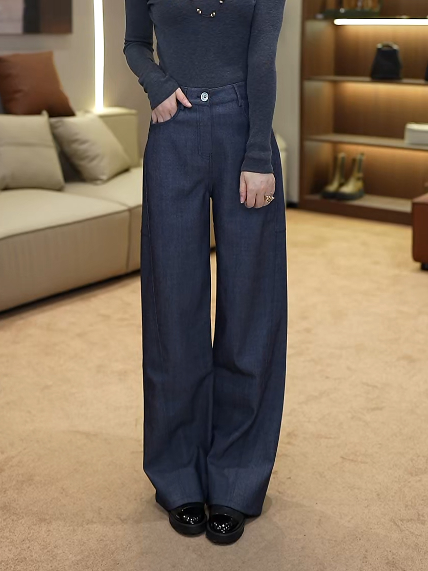 BARRIAILEN | 新款复古简约时尚百搭微喇阔腿裤-2401904