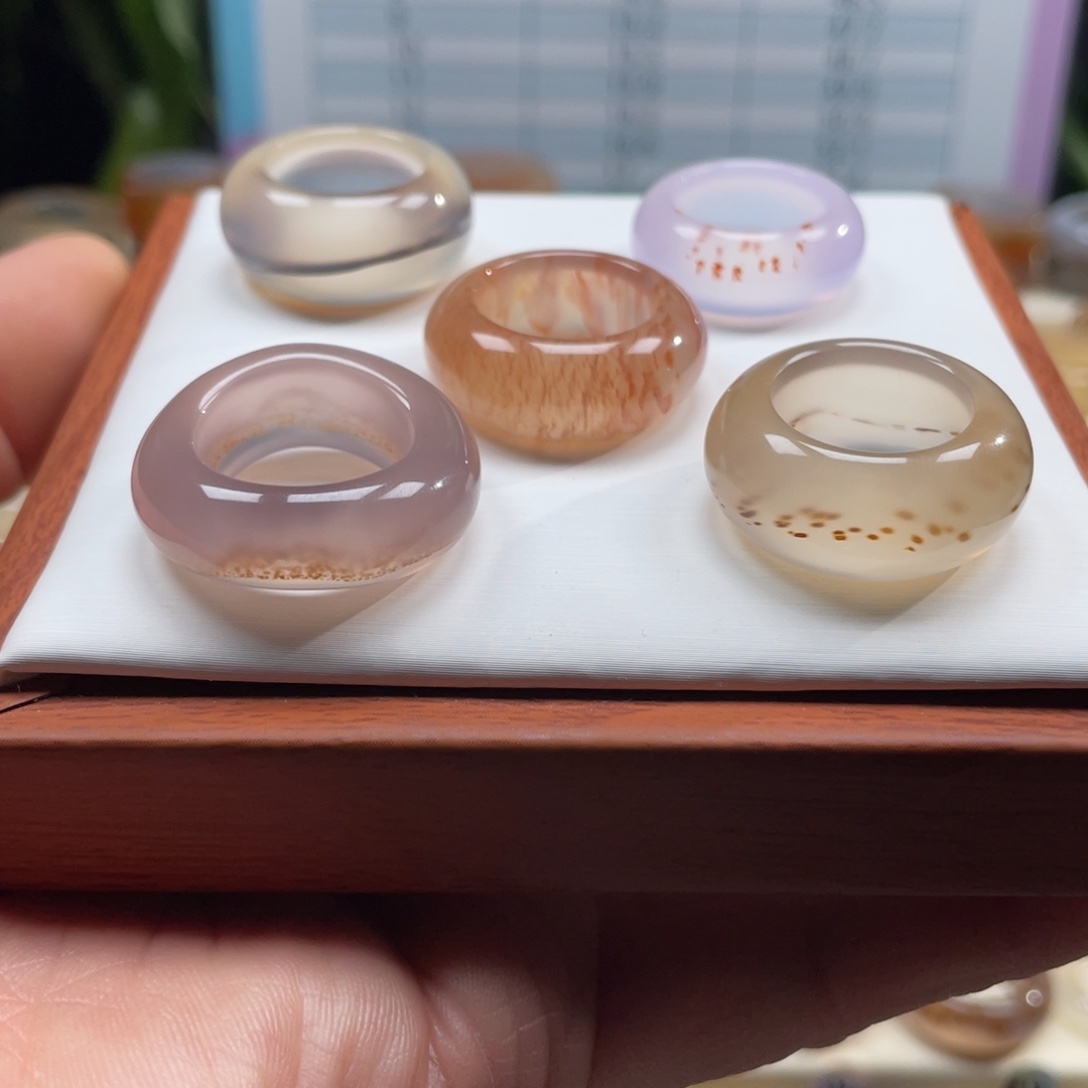 ***玛瑙/玉髓未镶嵌戒指Z16.2港12