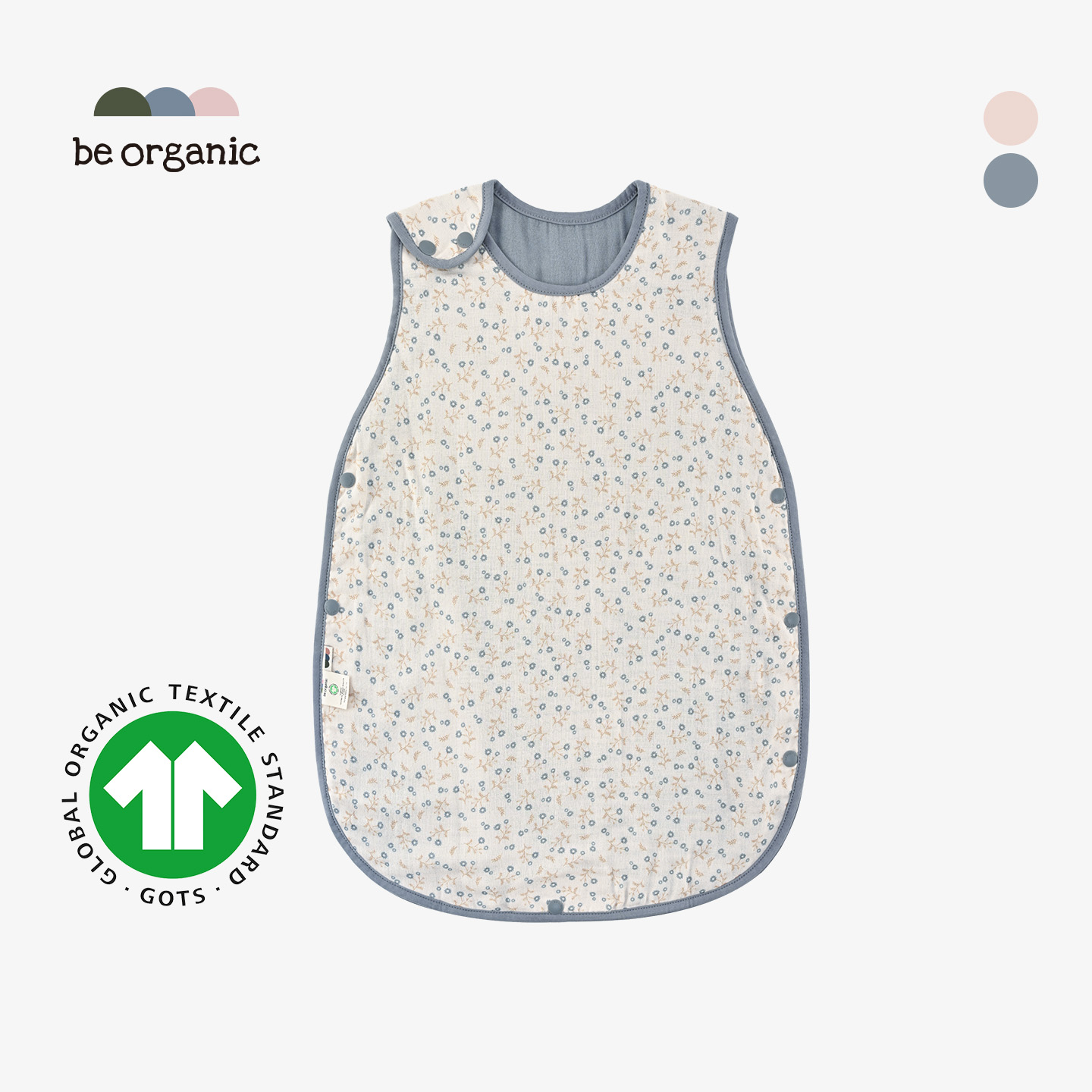 be organic【有机棉纱布睡袋】有机棉舒适儿童纱布睡袋亲肤秋冬