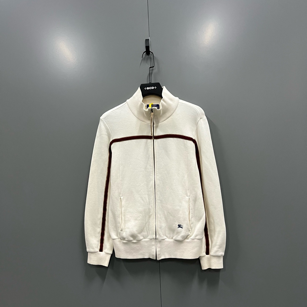 95新 BURBERRY/博柏利 （bb）201 骑士刺绣logo拉链外套 38码/14000