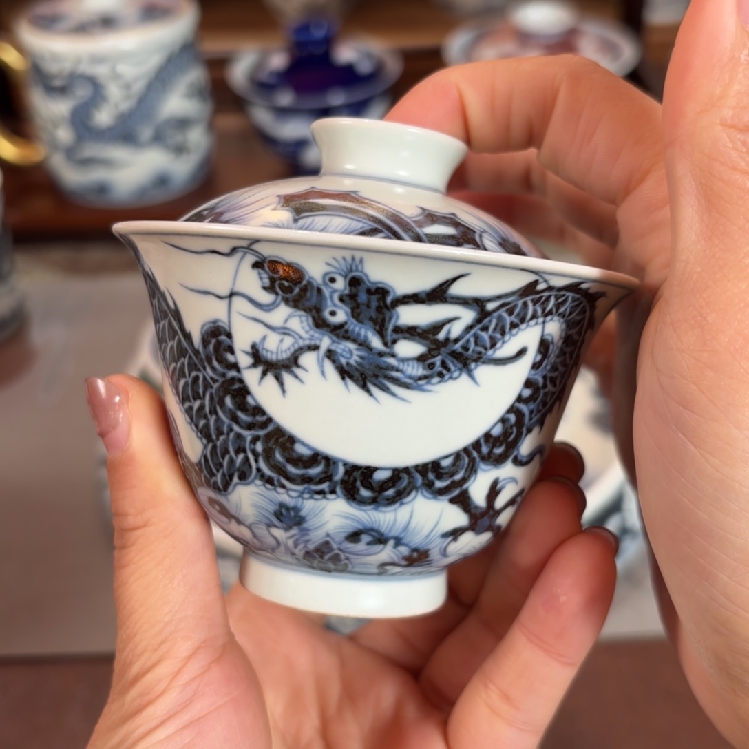 杯鱼化龙盖碗博陵造物