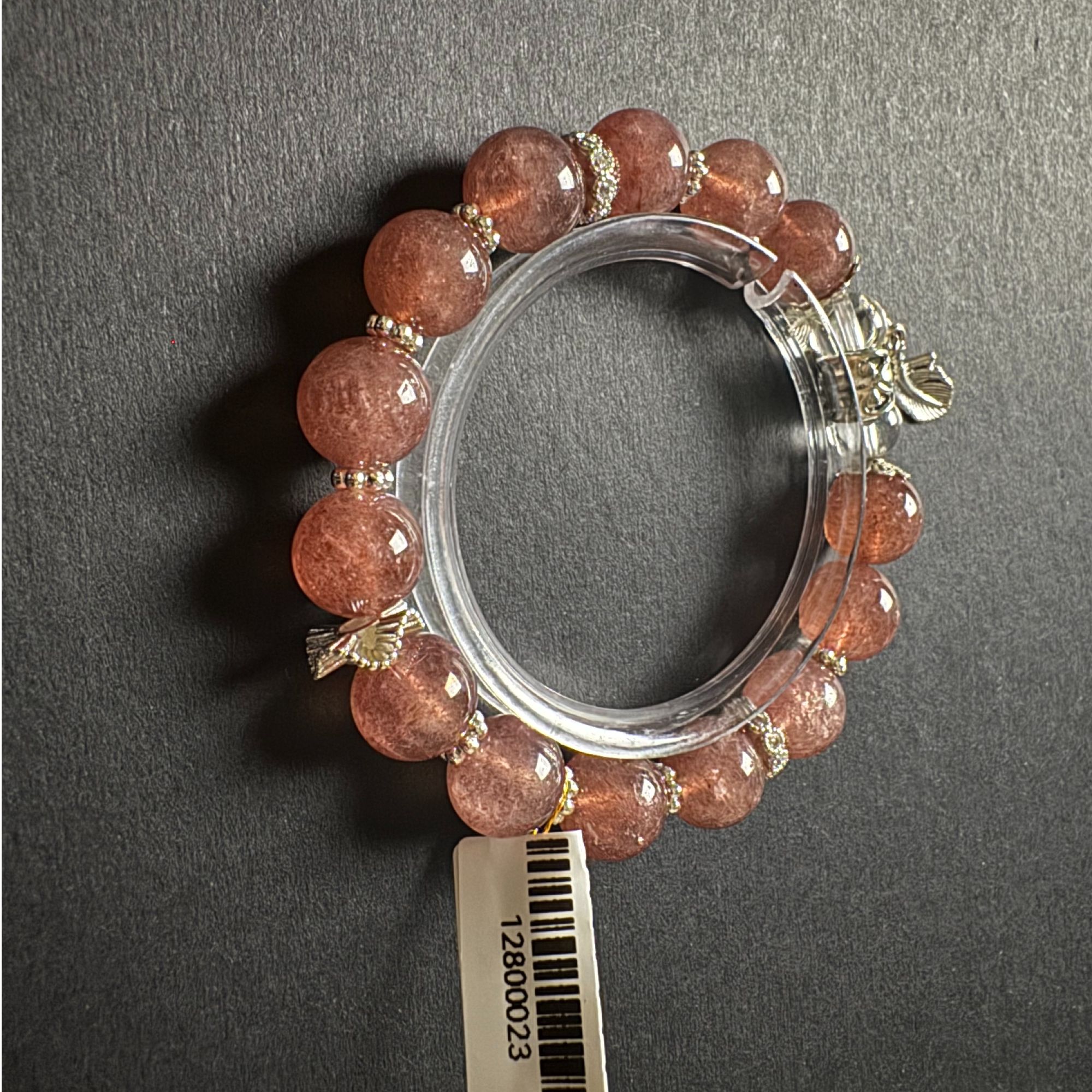 草莓晶羽毛手串（多样性发货）