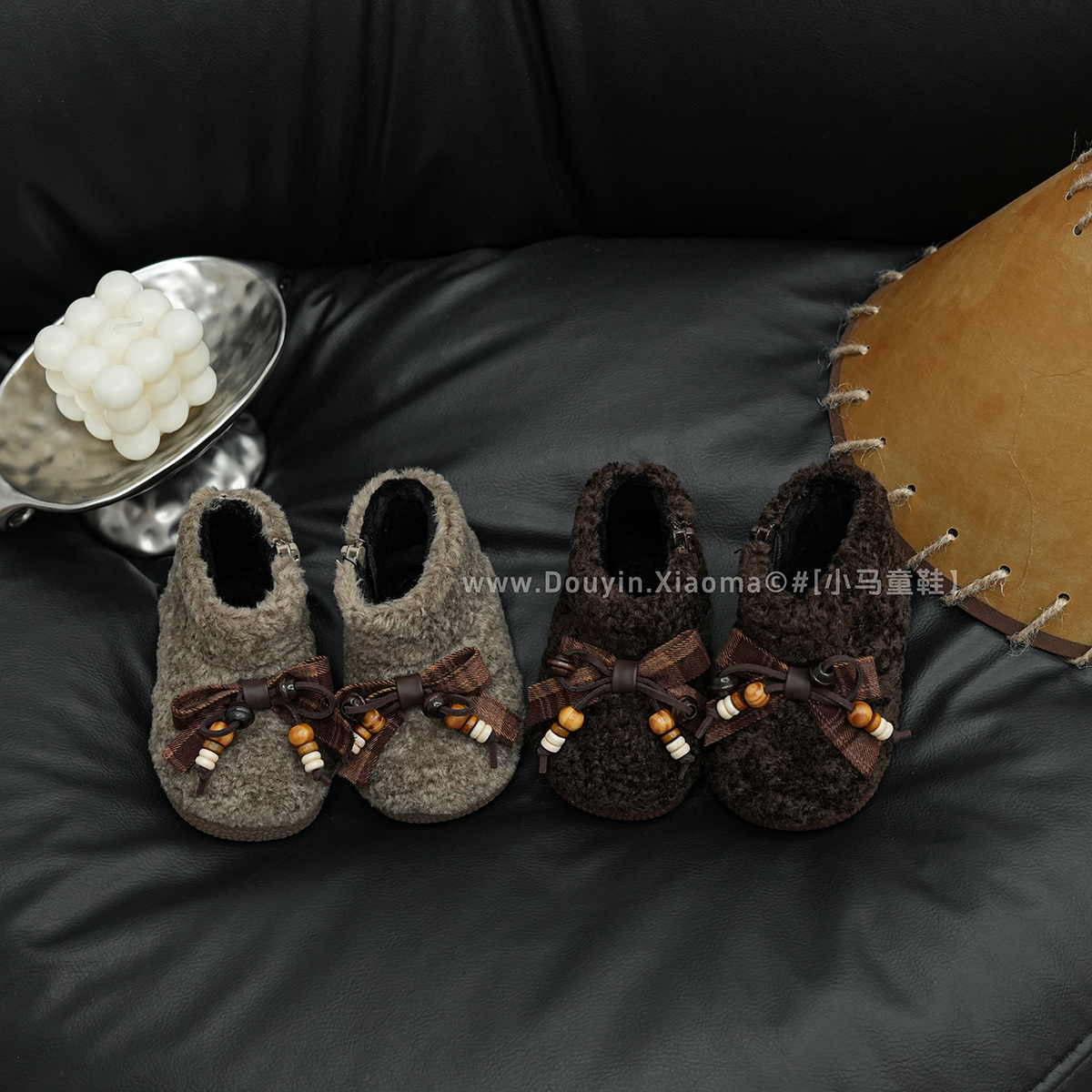 冬季民族风学步鞋保暖平底甜美女宝宝童鞋休闲女棉鞋加厚加绒鞋子