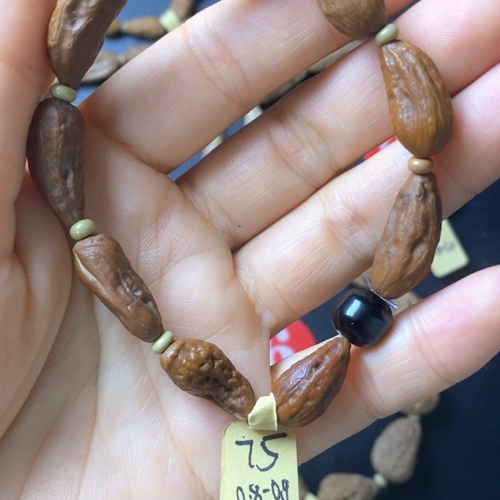 谈**君文玩异形秋子手串 