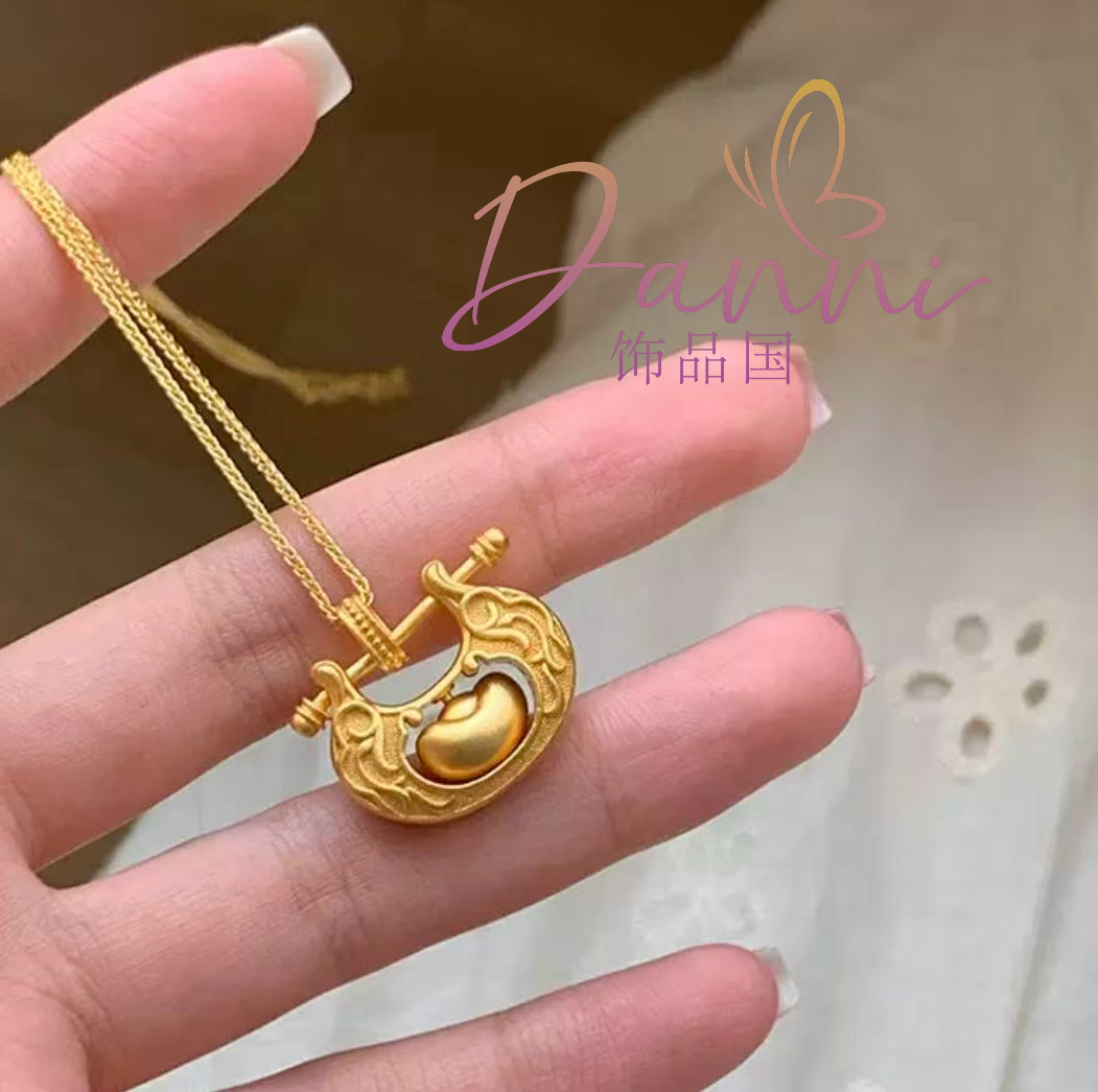 铜合金项链 Danni 祥云元宝锁包项链