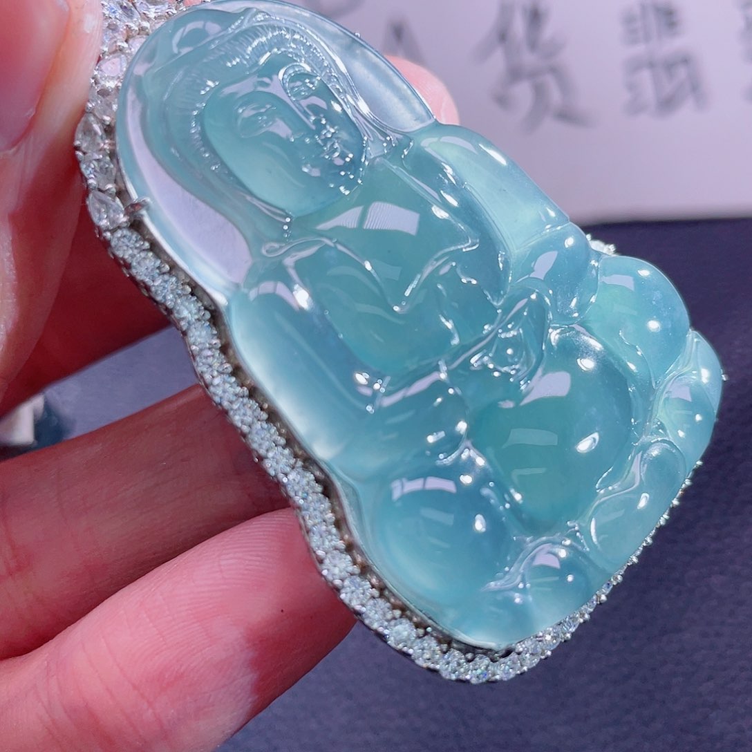 翡翠颈饰银S925镶嵌9999999999