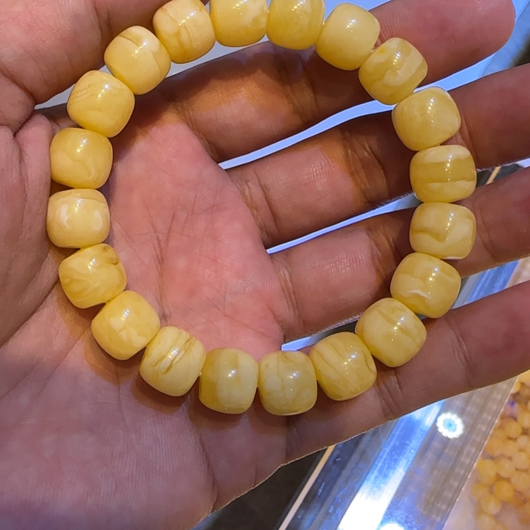 ，***琥珀未镶嵌手链蜜蜡手串