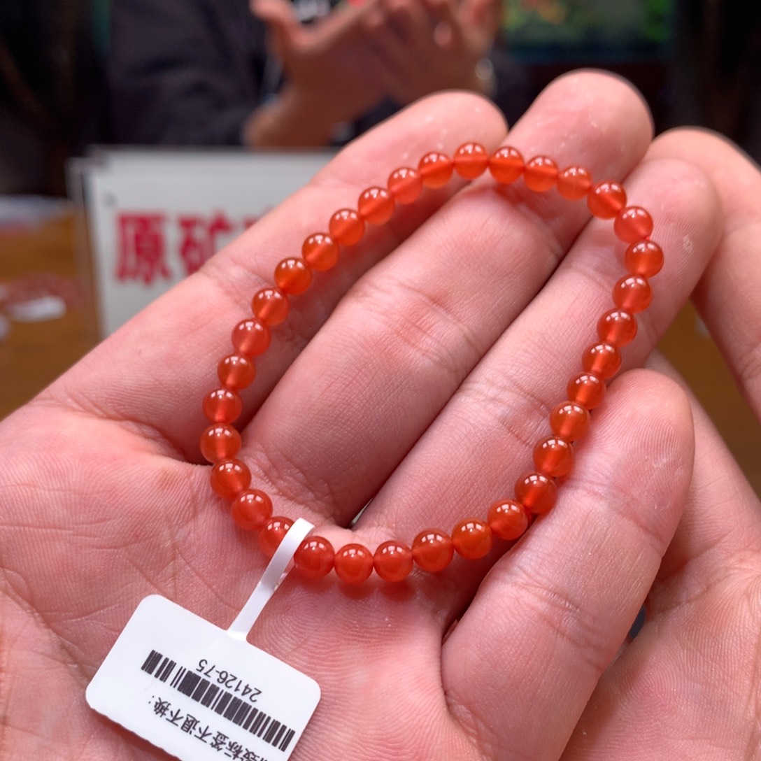 南红玛瑙单圈未镶嵌5mm➕冰红