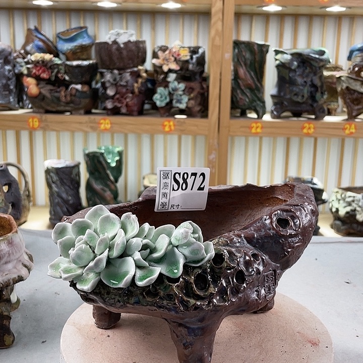 紫砂花盆手工制作默认微瑕872