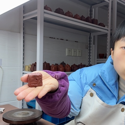 朱泥金蟾盖置盖置