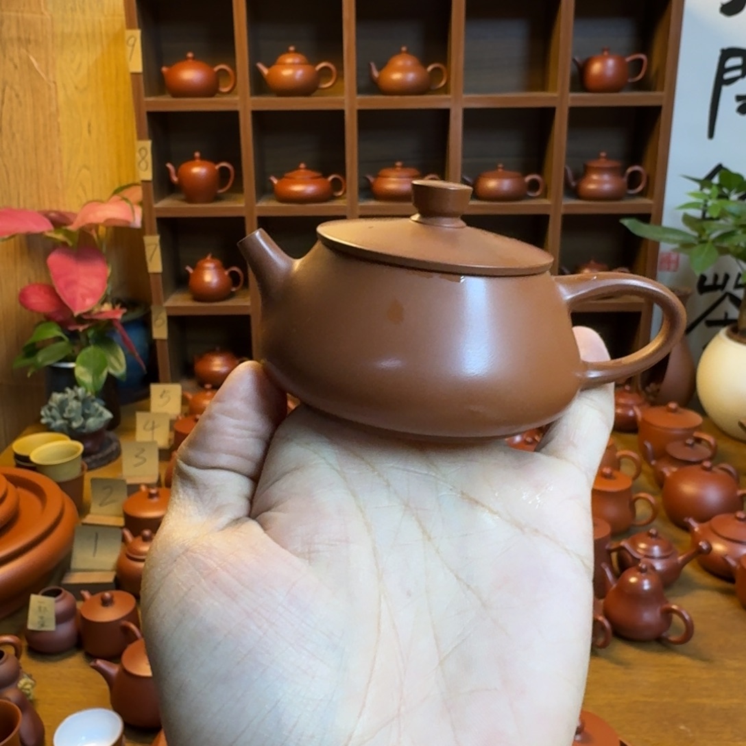 茶壶紫砂潮州朱泥壶石瓢120c