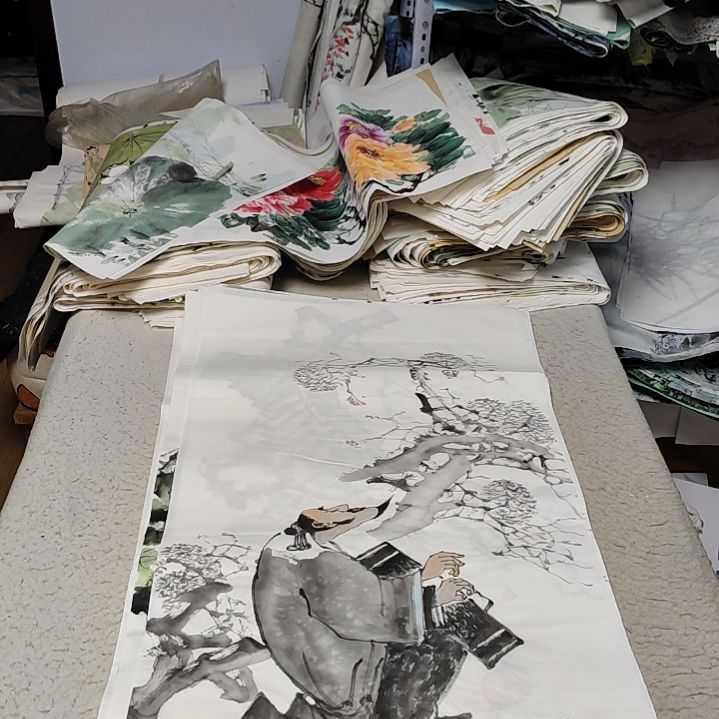 无***圆国画落款后台备注