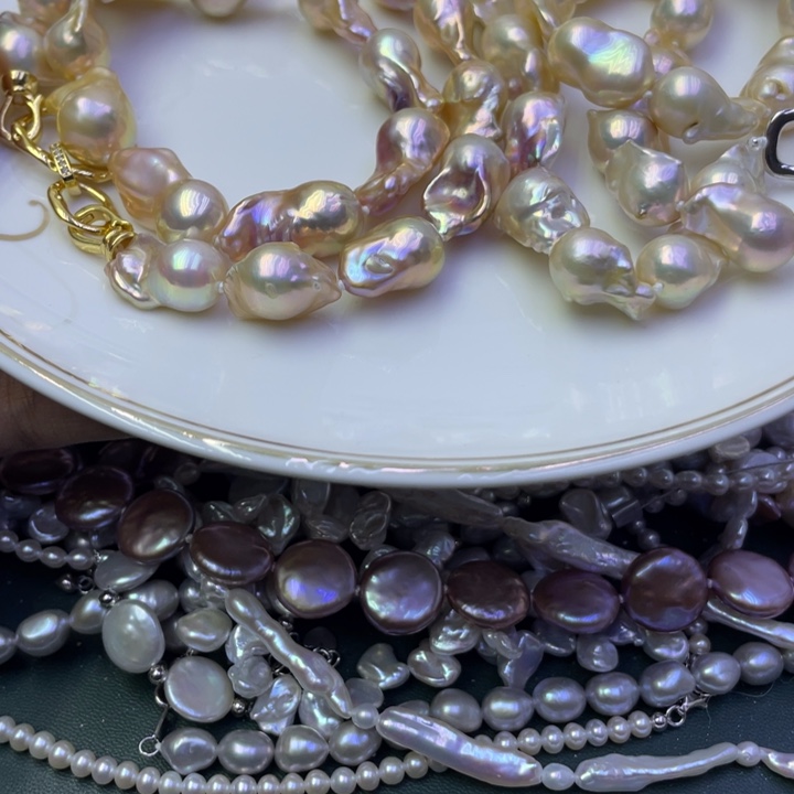 淡水珍珠颈饰合金一**好