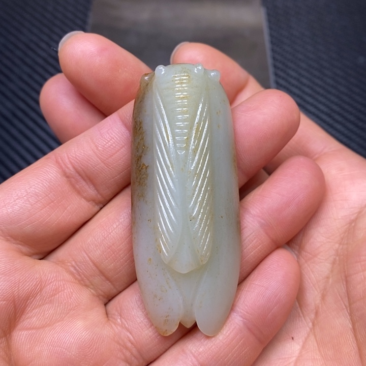 和田玉挂件未镶嵌好*孑