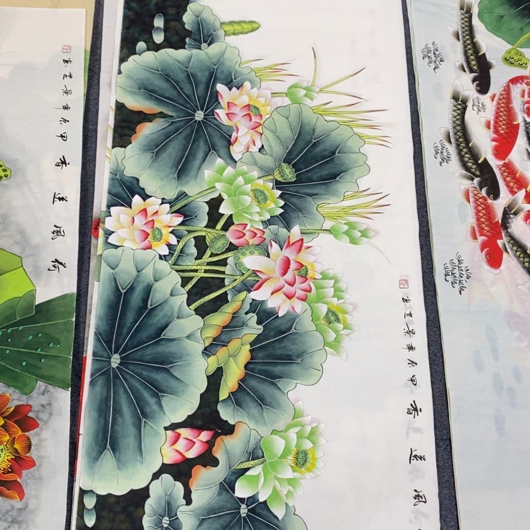 国画尺寸140✖️70四尺工笔手绘画