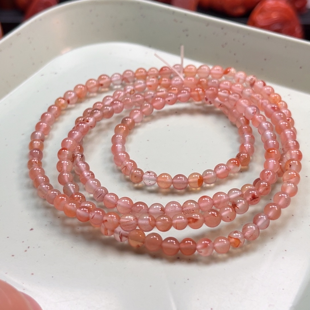 南红玛瑙未镶嵌手串4.5mm