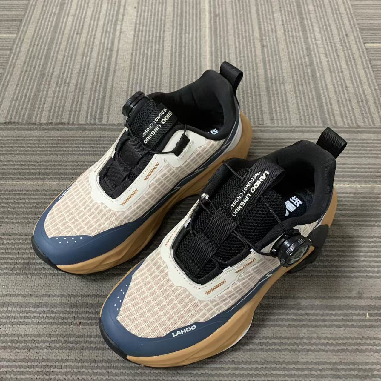 运动鞋轻便舒适潮鞋健步鞋透气百搭女鞋LAH1128-石灰蓝-37