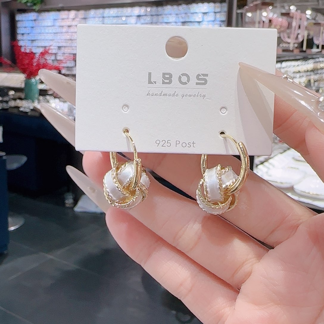 铜合金925银合成立方氧化锆耳环