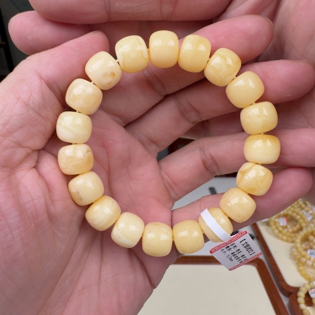 蜜蜡未镶嵌裸石蜜蜡手串