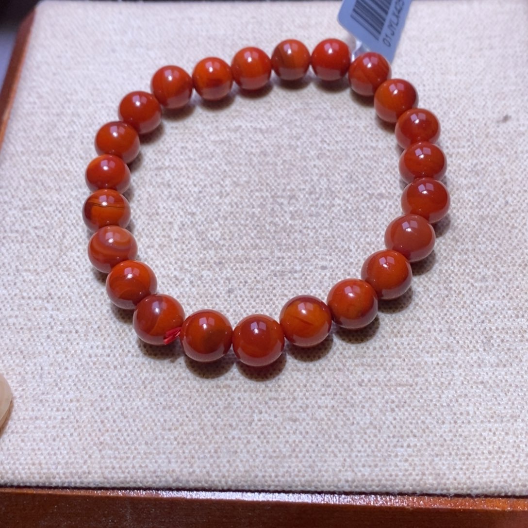 南红玛瑙未镶嵌手串卡8