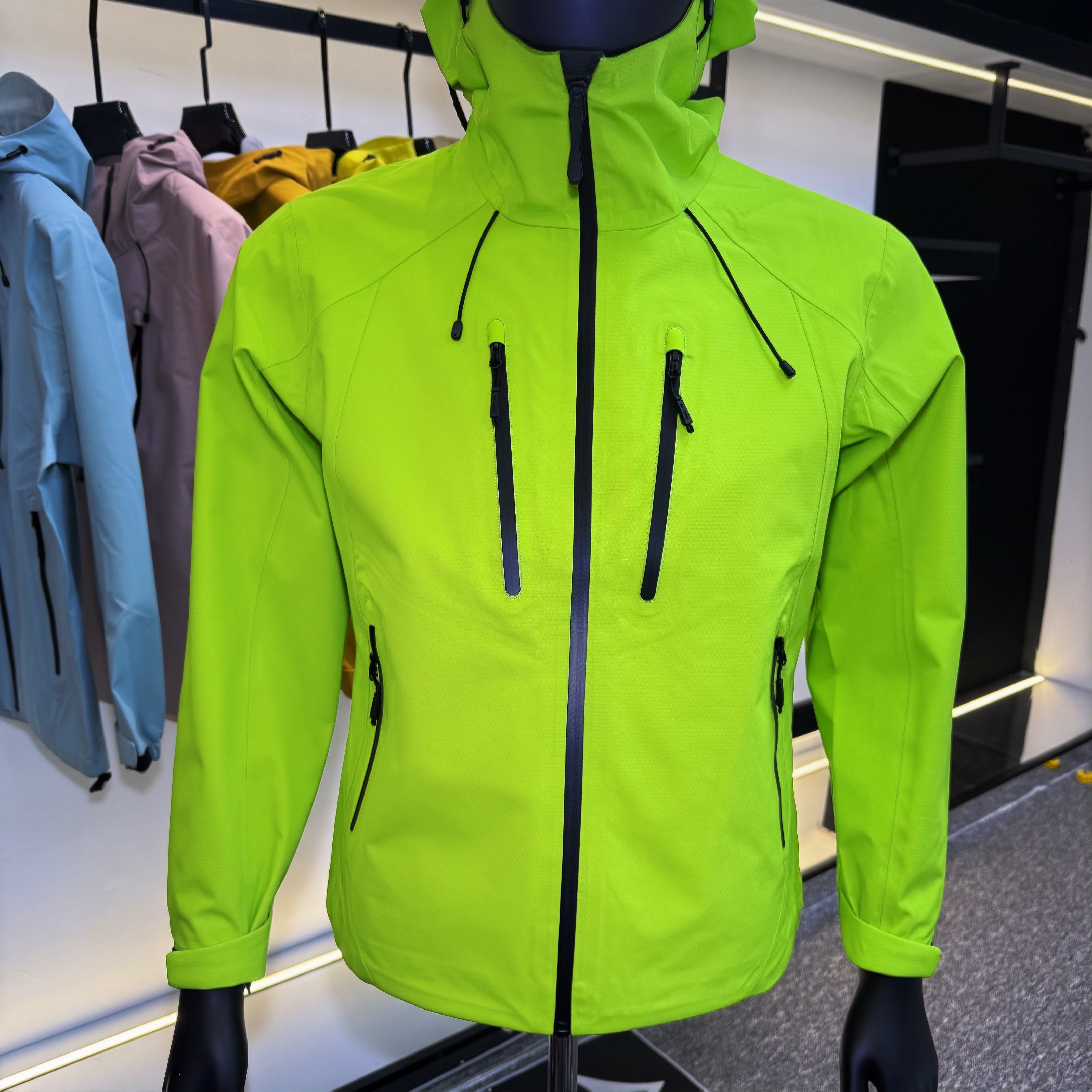 5防全压胶硬壳冲锋衣男款徒步登山钓鱼户外外套