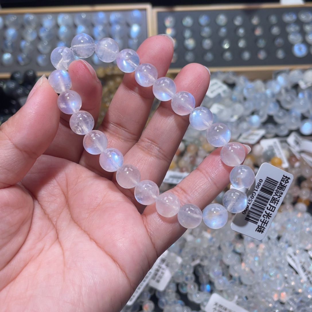 未镶嵌手链长石蓝月光手链9mm捡漏价