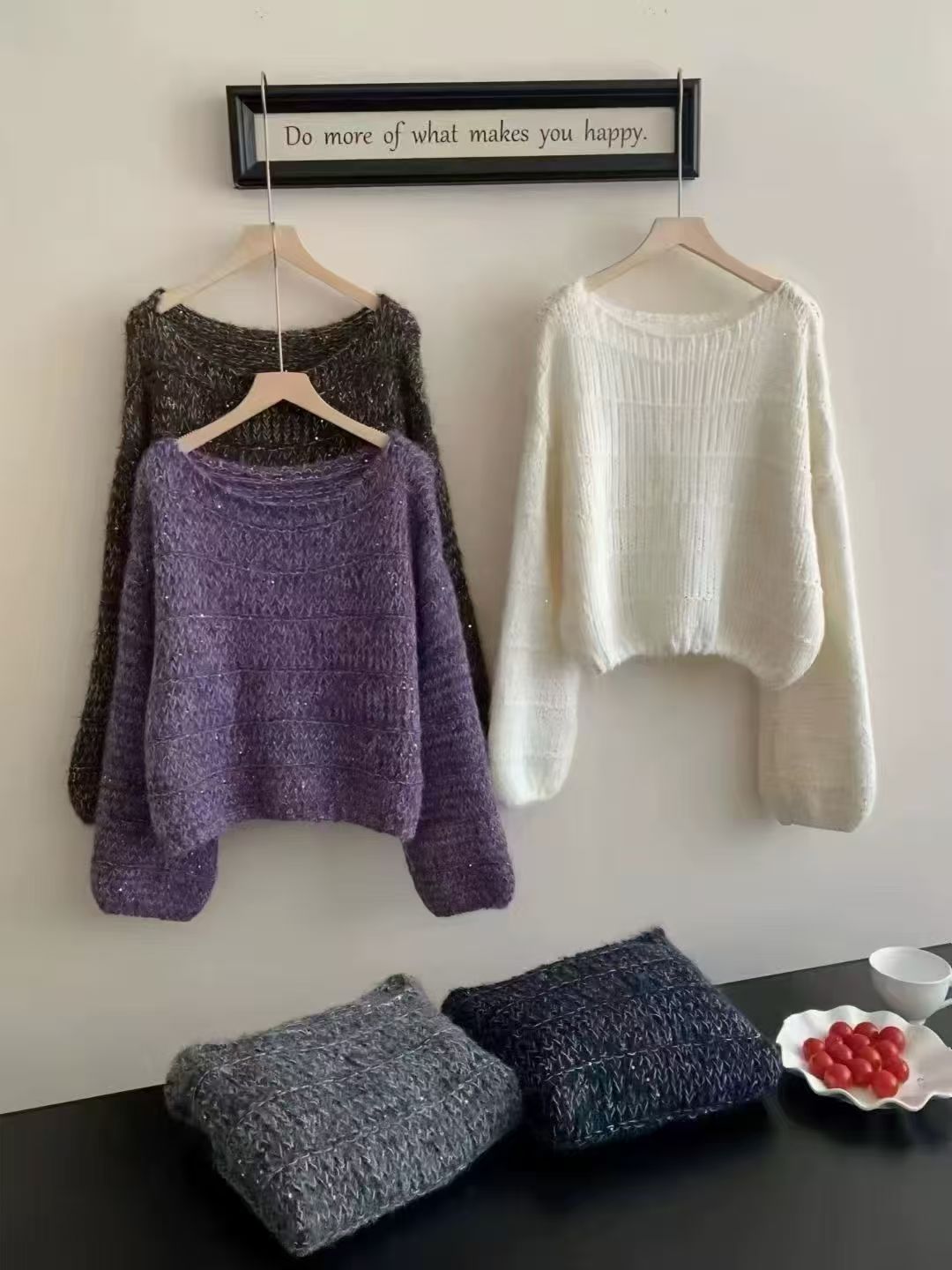 秋冬款女装孤品【19-39】显瘦气质长袖网红针织短款时尚百搭