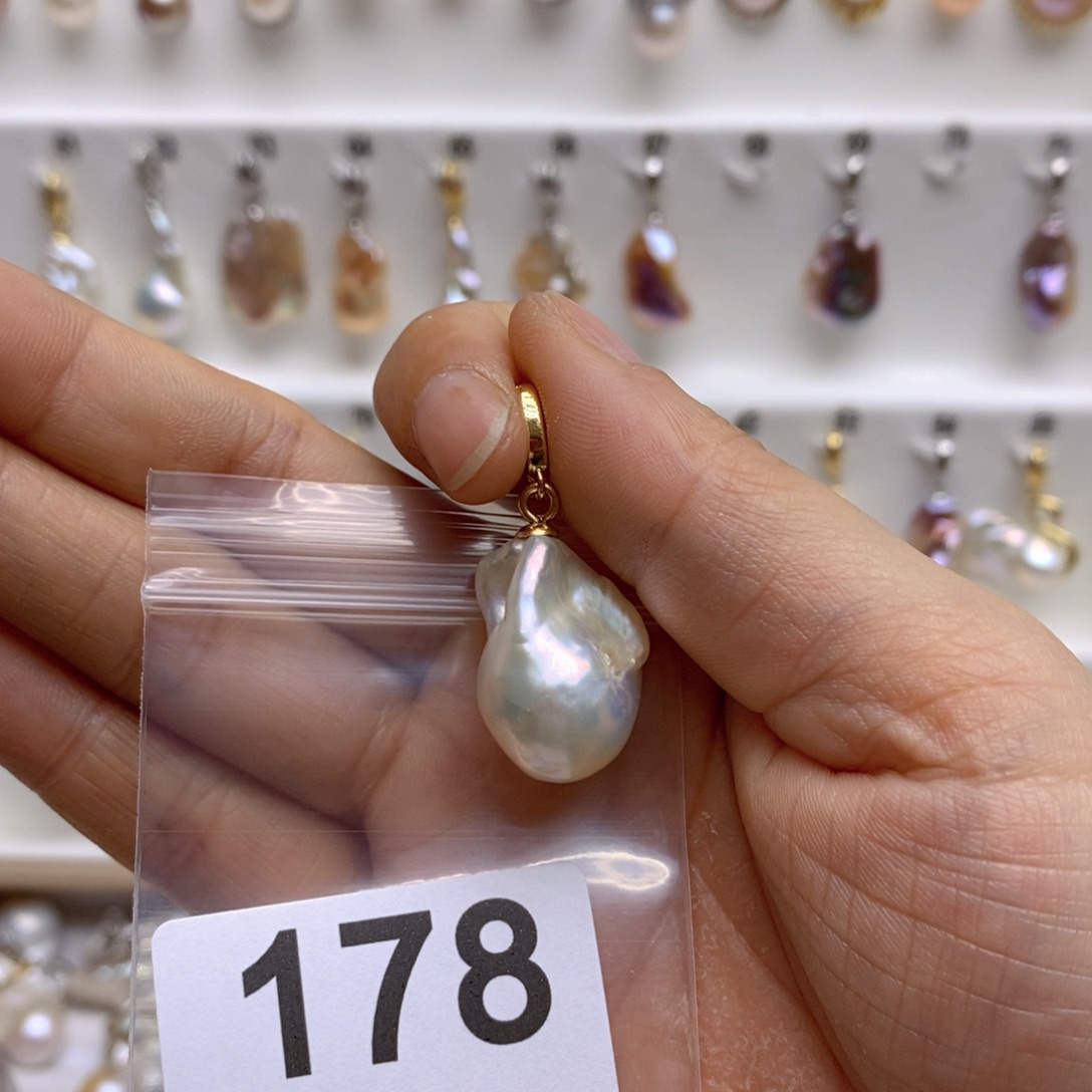 淡水珍珠颈饰银S925镶嵌178