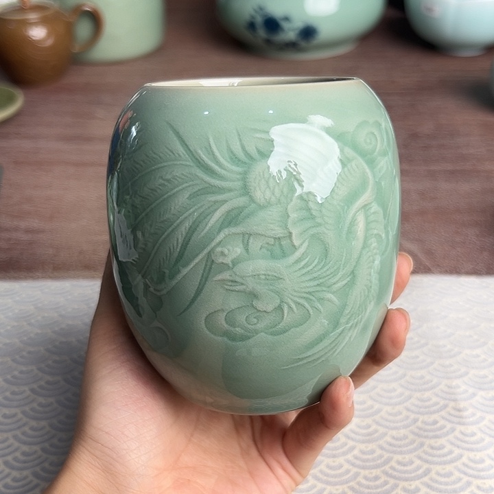 龙泉云间青瓷小米茶器