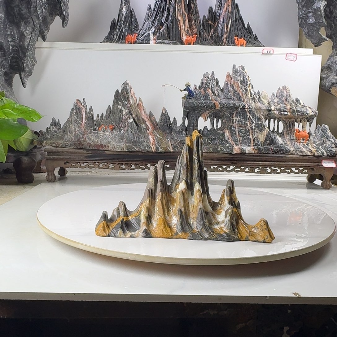 张***鑫山峰摆件鱼缸造景