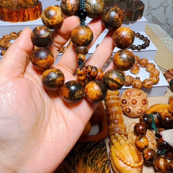 木质非金属水墨丹青手链