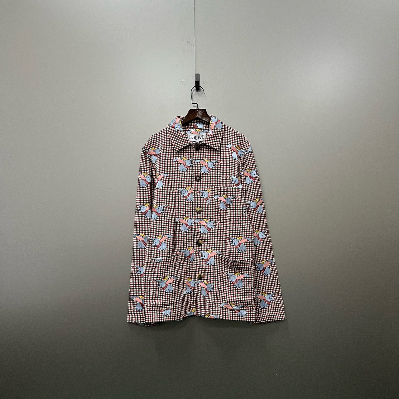 LOEWE 罗意威 格纹小飞猪满印外套 46码/全新/fg203494