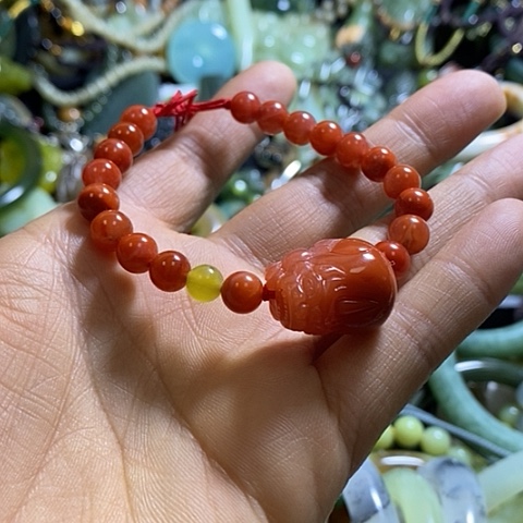 南红玛瑙手链未镶嵌一个