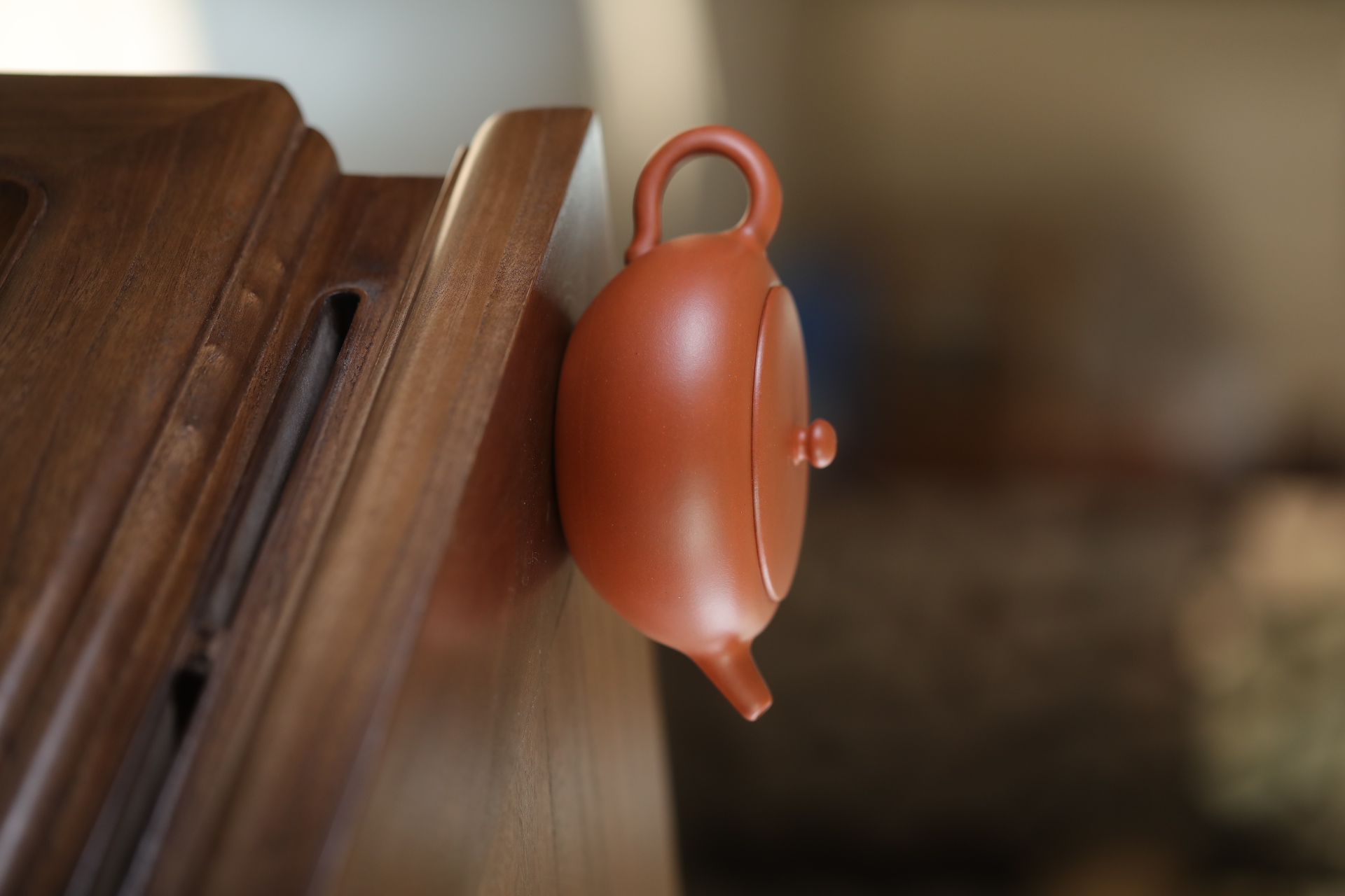 弥砂堂签约陶手黄开合原创《钵壶》老朱砂250cc全手工制作宜兴紫砂