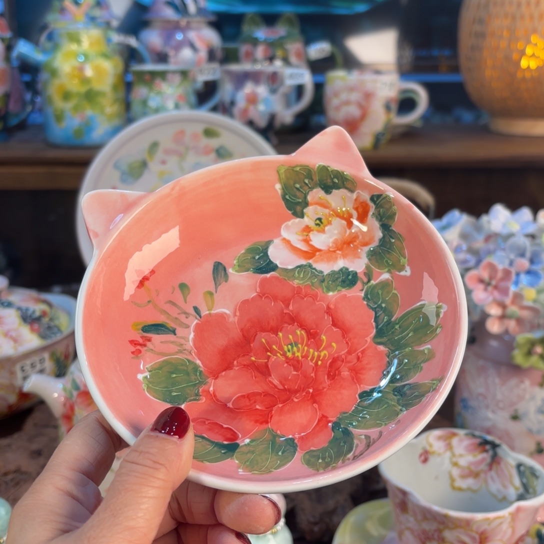 景德镇手绘高温釉下彩陶瓷茶具