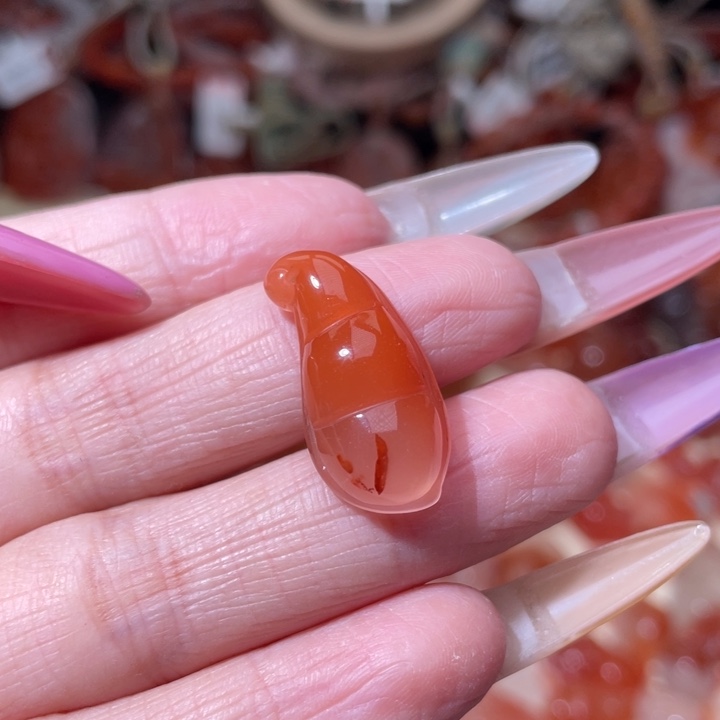 南红玛瑙冰飘配饰福豆未镶嵌130