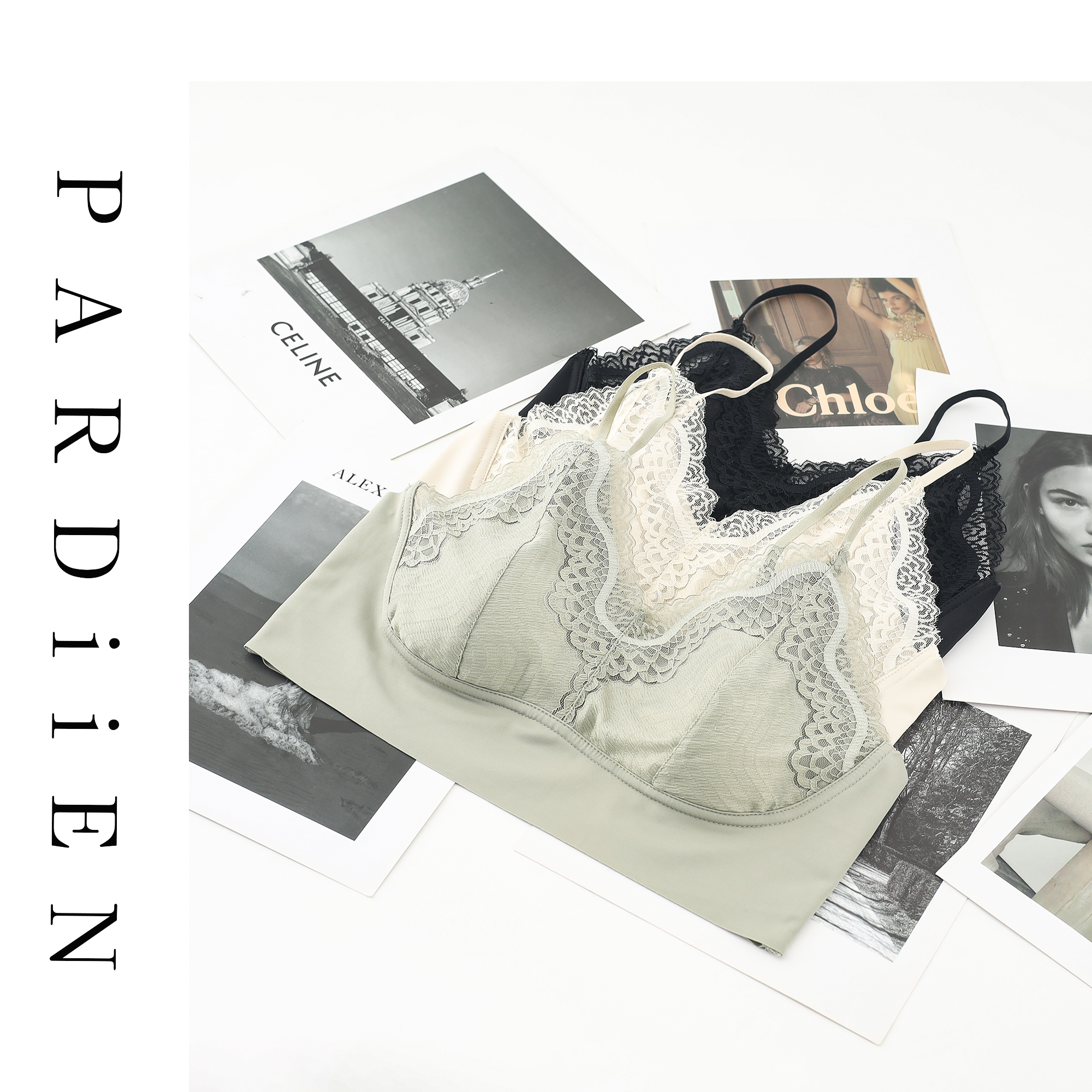 【北总严选】帕迪恩兔耳法式蕾丝无痕吊带文胸6647