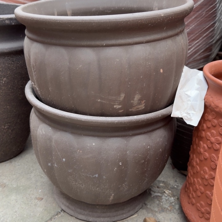 紫砂花盆口35高30宜兴紫砂 