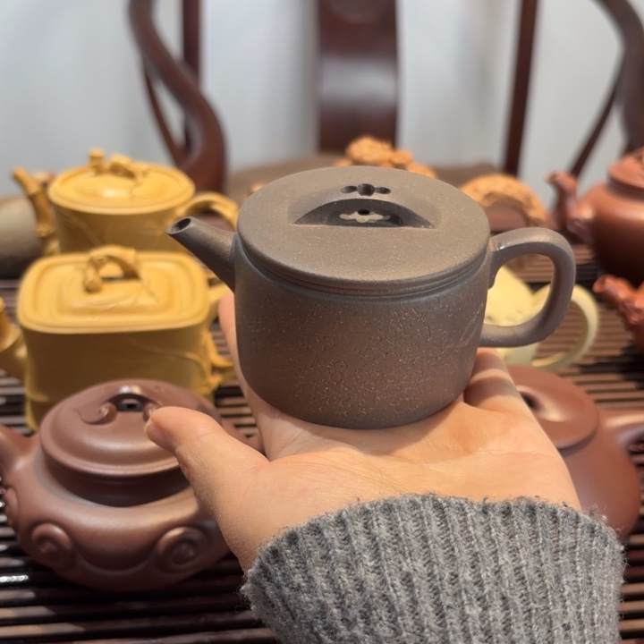 茶壶紫砂天青汉瓦