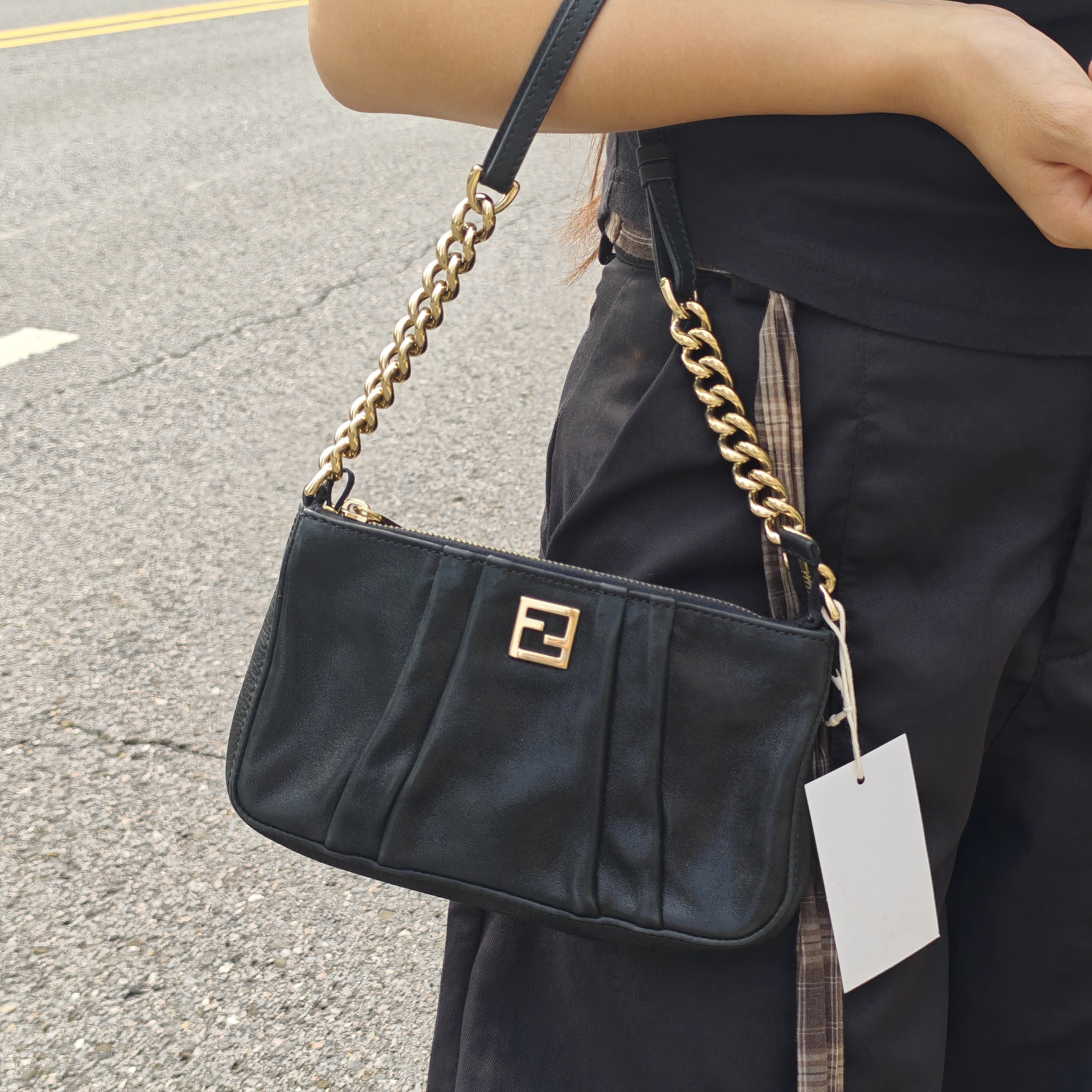 95新 FENDI/芬迪 芬迪黑色单肩包