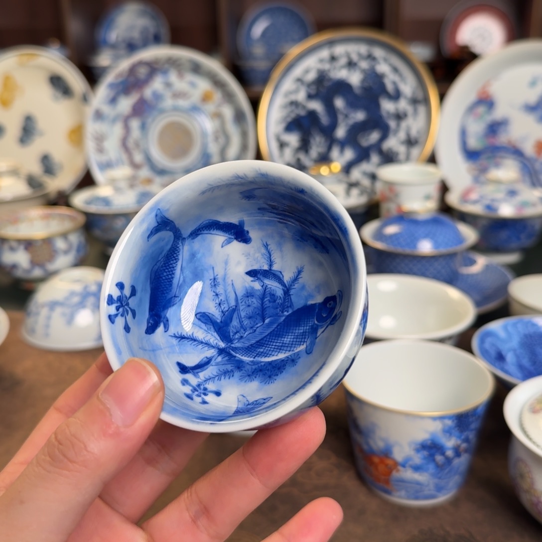 ****哥纯手工手绘陶瓷茶具