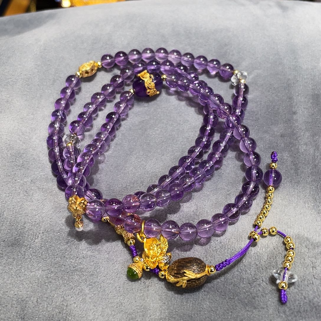 紫晶项链未镶嵌紫水晶项链